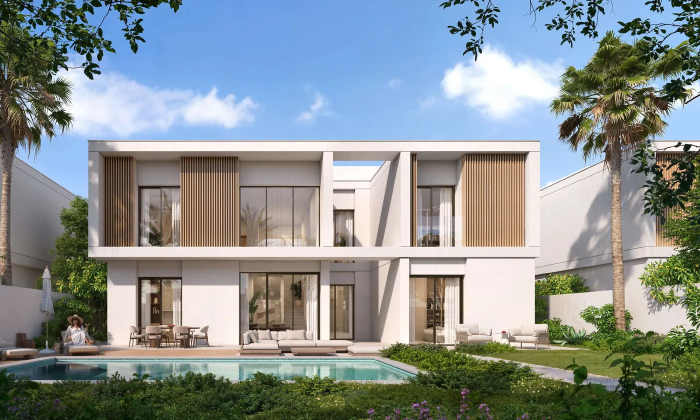 The 5-bedroom inland villa and its garden pool